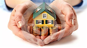 The house with coins.AI generated image