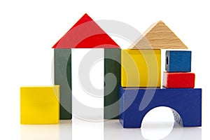 House from colorful blocks photo