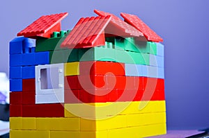 House from colorful building bricks