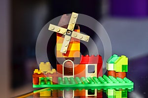 House from colorful building bricks