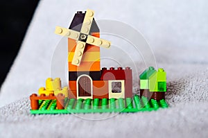 House from colorful building bricks