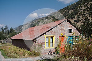 House with colorful doors and windows