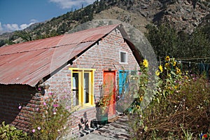 House with colorful doors and windows