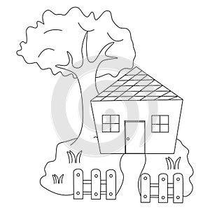 House Coloring Page