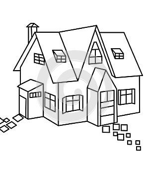 House coloring page