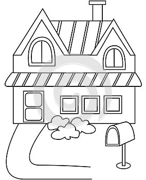 House coloring page