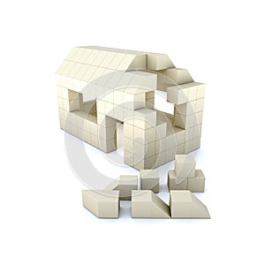 House concept cubes object
