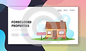 House Confiscation, Resolving Property Disputes Landing Page Template. Real Estate Alienation, Confiscated Housing, Loan