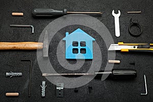 House construction, home tools concept