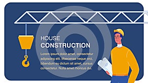 House Construction Vector Web Banner Template
