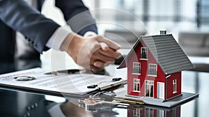 The house and contract agreement.AI generated image