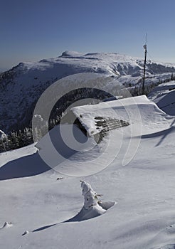 House covered in snow