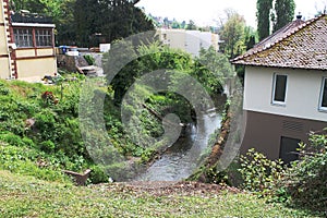 House on the Creek Bank in Alsace