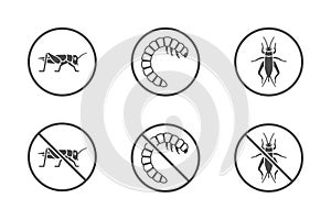 House cricket and mealworm icons