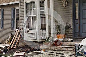 House damaged by disaster