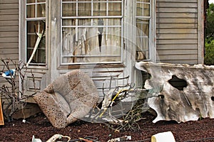 House damaged by disaster