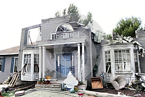 House damaged by disaster