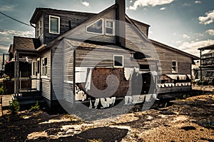 House damaged by Hurricane Sandy, in Point Pleasant Beach, New J