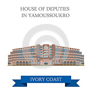 House of Deputies in Yamoussoukro Ivory Coast flat photo
