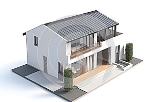 House, design, drawing, architectural plan 3D, Generative AI