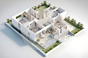 House, design, drawing, architectural plan 3D, Generative AI