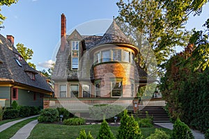 Frank Lloyd Wright Designed House in Oak Park, Chicago, Illinois.