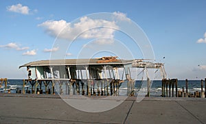 House destroyed by hurricane