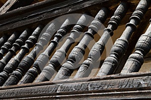 House detail Half timbered house in a village in Alsace