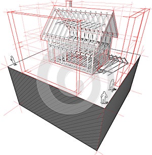 House with dimensions diagram