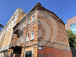 Yekaterinburg, Russia, July, 19, 2021.The house of the doctor S.S. Ass, 1901. 8 Pushkina Street, Yekaterinburg
