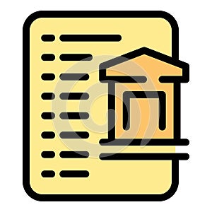 House document icon vector flat