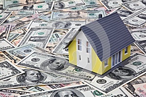House on dollar bills