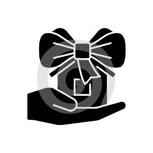 House donative black glyph icon