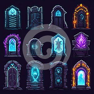 house door portal game ai generated