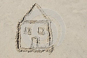 House Drawn in Sand