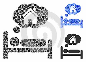 House dreams Mosaic Icon of Circle Dots