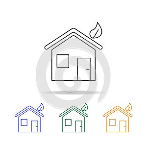 house, ecology green icons. Element of ecology for mobile concept and web apps. Thin line icon for website design and development