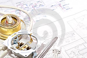 House plan.electrical connection.