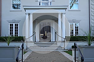 House with elegant portico entrance