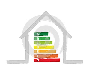 House and energy efficiency rating concept