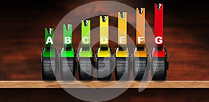 House Energy Efficiency Rating Concept - Tape Measures