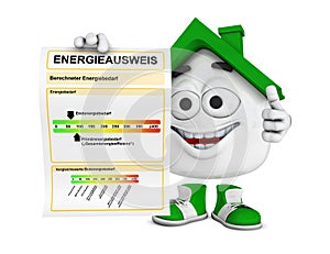 House with energy use label