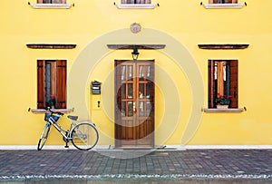 House entrance and bike