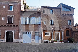 House of Ettore Fieramosca in Trastevere district of Rome, Italy