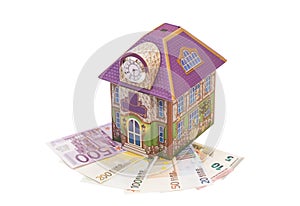 House with euro notes