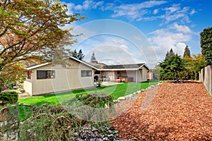 House exterior. Backyard view