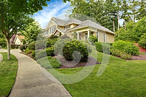 House exterior with beautiful landscape