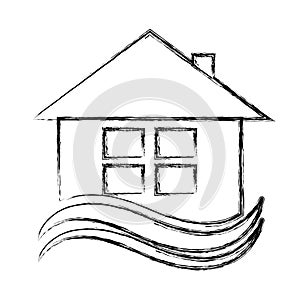 House exterior emblem isolated icon