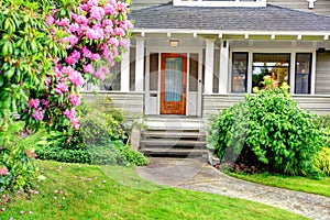 House exterior. Entrance column porch
