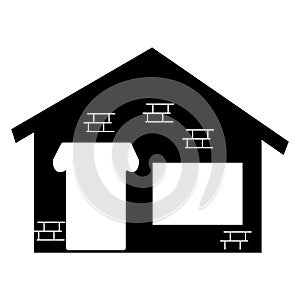House exterior isolated icon